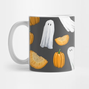 Vintage pumpkin ghost pattern Mug